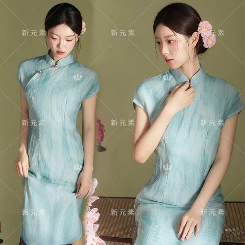 影楼新款主题新中式旗袍复古国风个人肖像高级感艺术照摄影服装