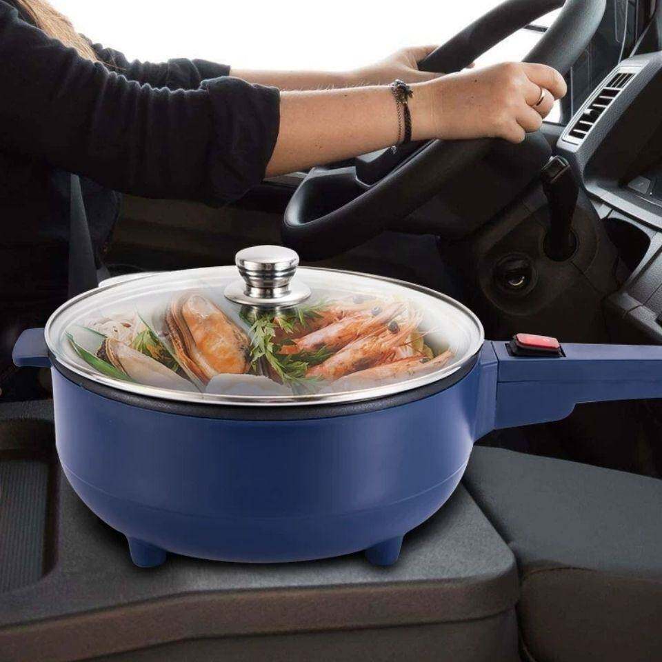 3.8L3L货车载电炒锅电火锅货车司机用品24伏车家两用炒菜锅大功率