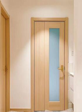 厨房推拉三七室内小户型37平移厕所折叠门百叶透气折叠门卫生间门