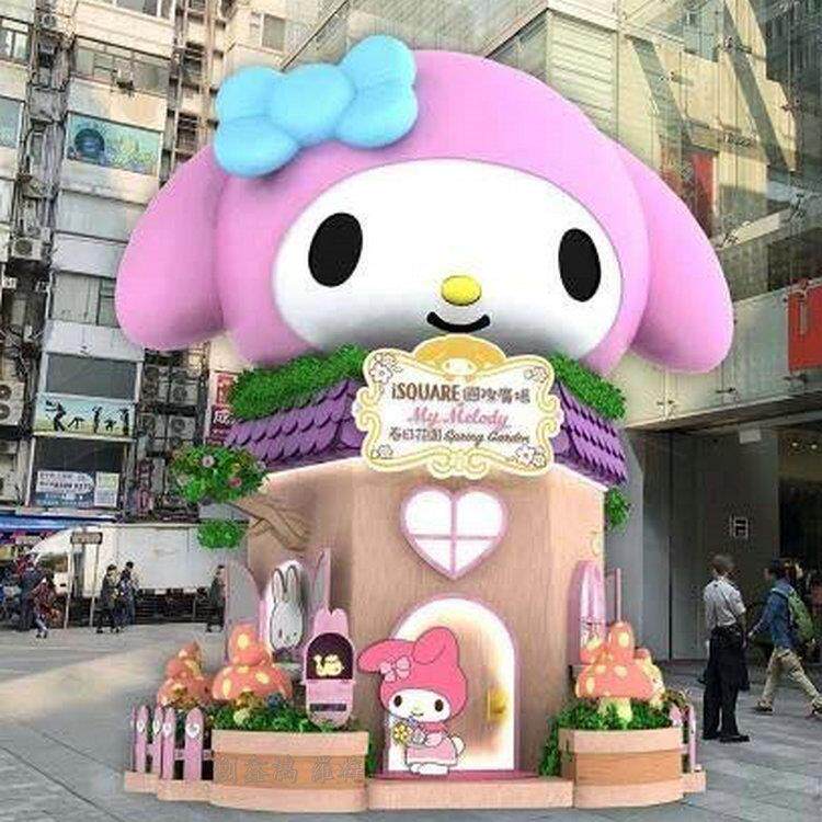 新品推荐玻璃钢大型商场IP 街区美陈景点装饰 卡通公仔雕塑