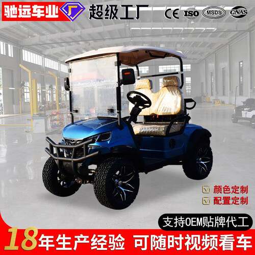 2座golfcart电动观光车旅游景区酒店摆渡车球场捡球车高尔夫球车