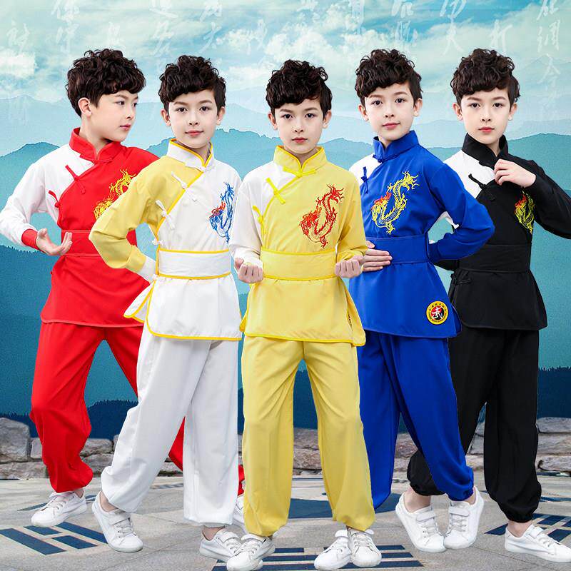 儿童武术比赛表演服长短袖太极服小学生体操少儿幼儿园练功演出服