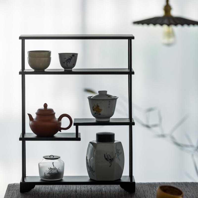 铁艺展示架 茶具茶壶收纳架展示架博古架茶道配件茶室摆件