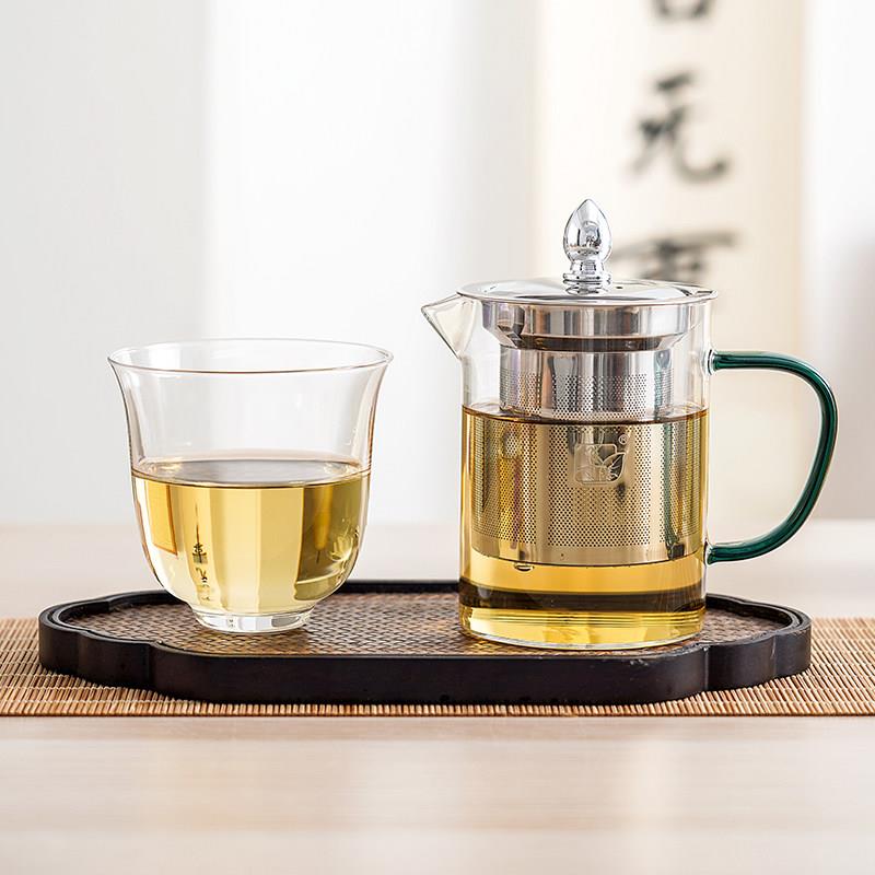 高硼硅玻璃茶壶泡茶壶家用加厚耐高温茶水分离可加热泡茶器电陶炉