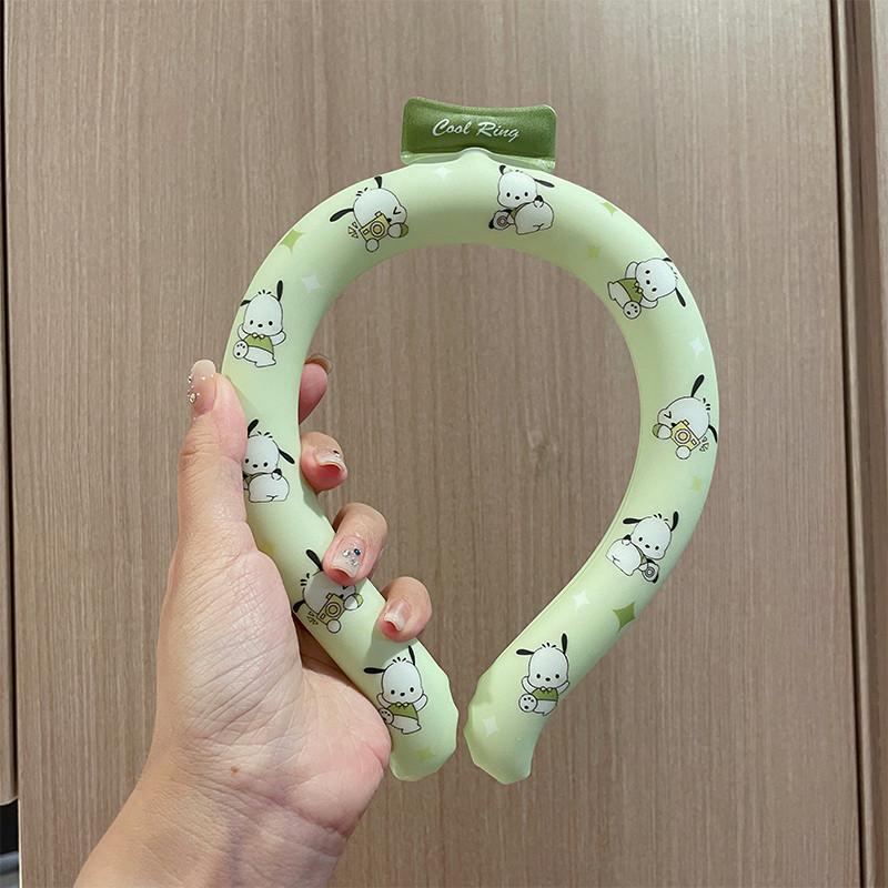 卡通可爱印花挂脖凉圈降温冰圈自然冷冻户外运动音乐节旅游