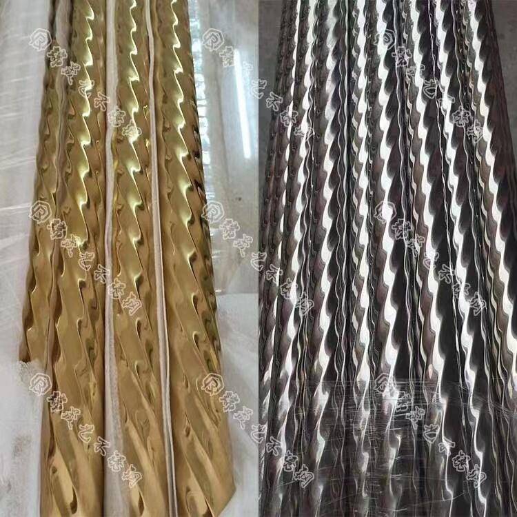 不锈钢螺纹管直纹管绳纹管网纹管祥云管花纹管扶手管装饰管镀色管