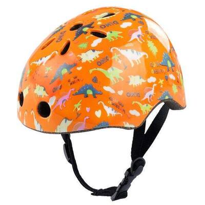 Cute Kids Bike Helmet Boys Girls Helmets Orange Dinosaur