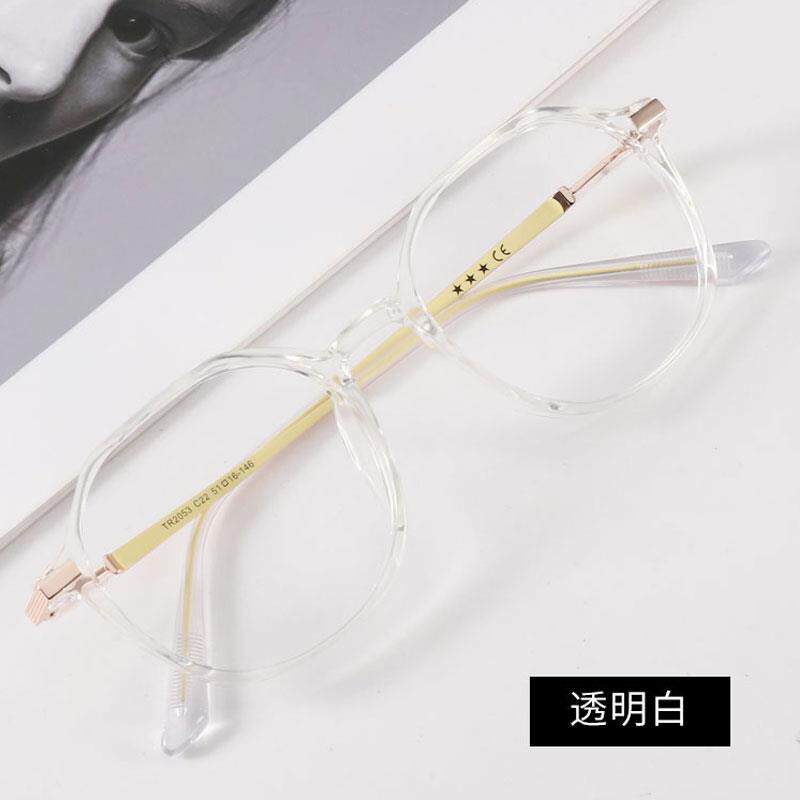 高档透近视眼镜明女韩潮防辐抗蓝射光眼版睛框网红款小框平光镜男