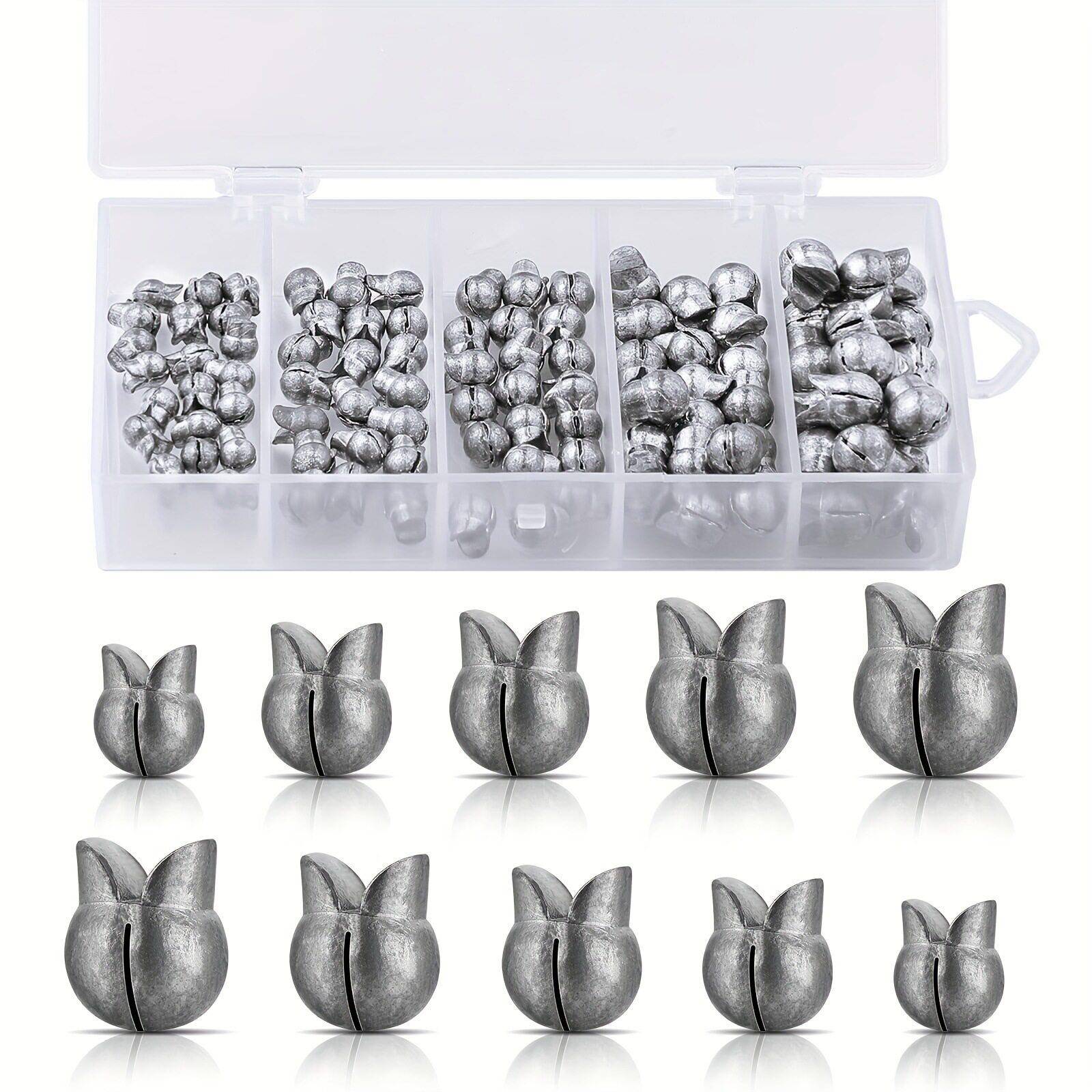 100 count Split Shot Weights Removable Round Clip Fly Line