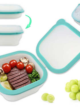 磁鲜盒磁吸密封保鲜盒锁鲜厨房收纳整理冰箱硅胶食品储物自封