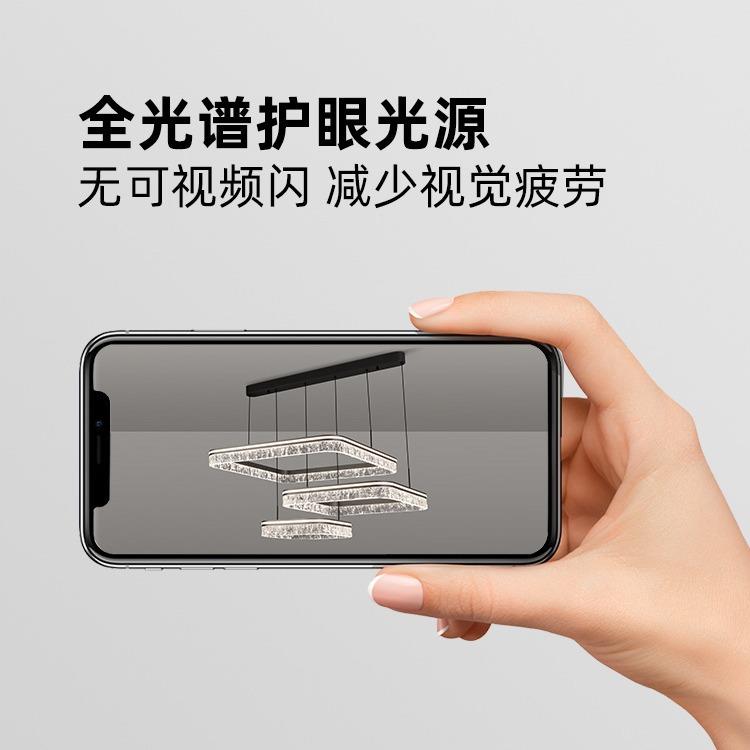 新款直销客厅意式轻奢吊灯冰裂纹感艺术后现代极简2025新款餐厅灯