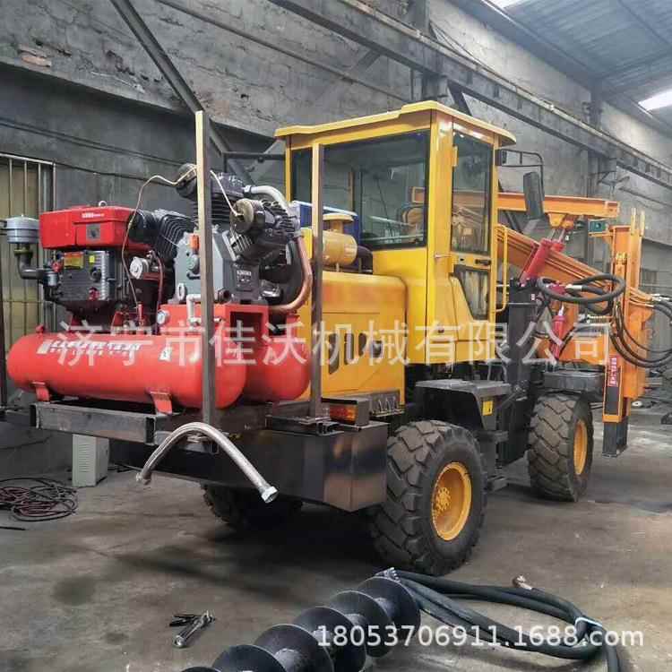 公路护栏打钻孔机小型护栏打桩机波形护栏打桩机现货
