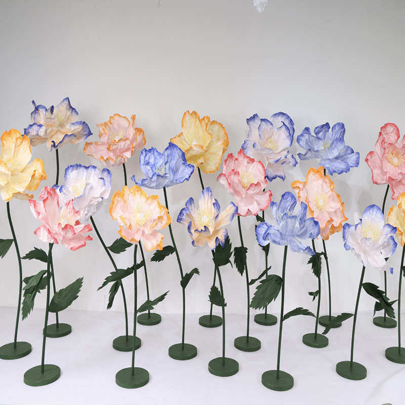 新款婚庆婚礼舞台布置摄影装饰手工纸花彩色水墨花虞美人路引花,节庆用品/礼品,吊顶纱幔,淘宝优惠券,粉丝福利购,淘宝优惠卷