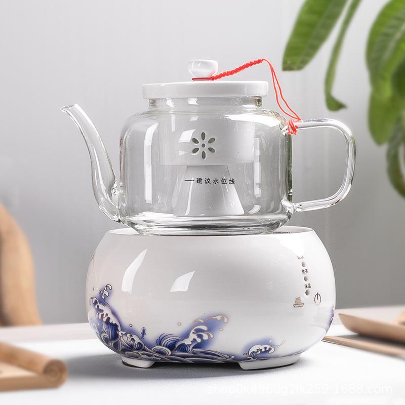 亿唐陶瓷煮茶器智能触屏茶玻璃台式养生壶蒸煮电陶炉套装家用
