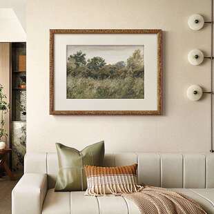 远航风》法式中厅古风客景装饰画南法软风复古餐厅玄关卧室装al20