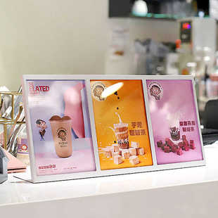 led奶茶店发光价目表点餐牌吧台点菜灯箱展示牌广告牌