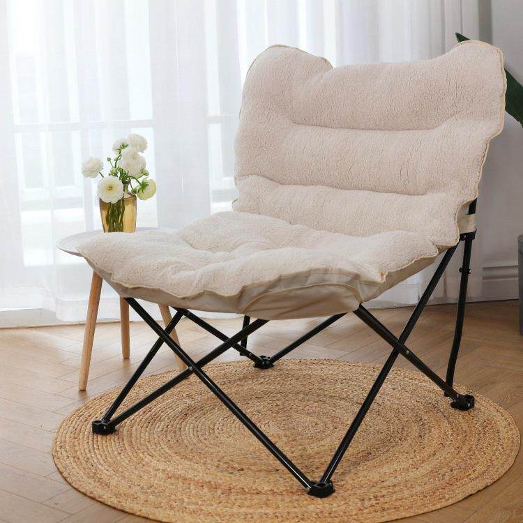我飞折叠躺椅懒人沙发单人阳台家用休闲晒太阳椅子卧室宿舍月亮椅