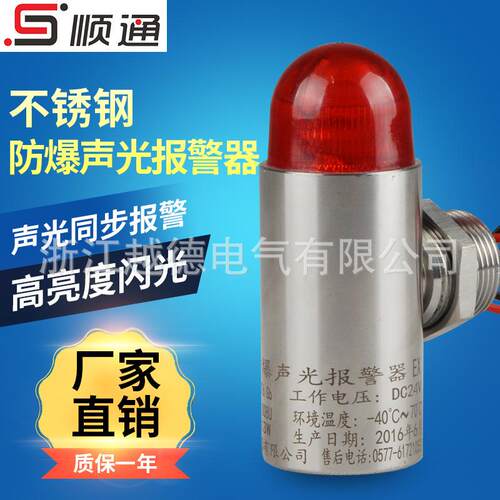 现货 不锈钢声光报警器 DX-200防爆声光报警器 探头GBS-24VM20*1