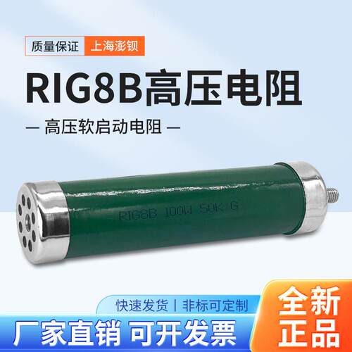 RIG8B 绿色玻璃釉高频高压软启动放电电阻 100W 50K 5M 150W 1M2