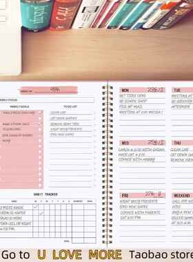A5 Agenda Planner Notebook Secret Diary Weekly Goal Habit Sc