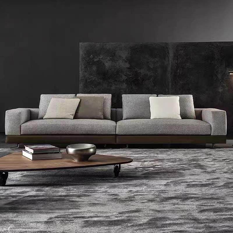 意式极简科技布艺沙发客厅大小户型别墅高端设计师款高档麻布沙发