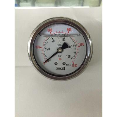 WIKA 耐震压力表 YN60Z 轴向 100bar 1500psi 螺纹14*1.5 2分