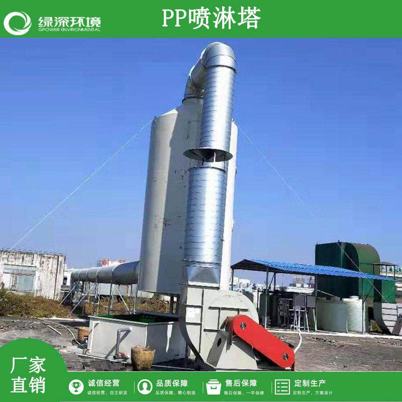 养殖场生物除臭净化箱湿式水喷淋除尘器酸雾废气酸洗PP喷淋塔