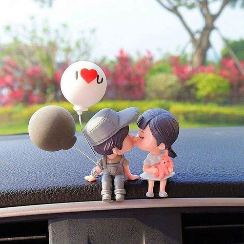 Car Accessories Cute Cartoon Couples Action Figure Figurines