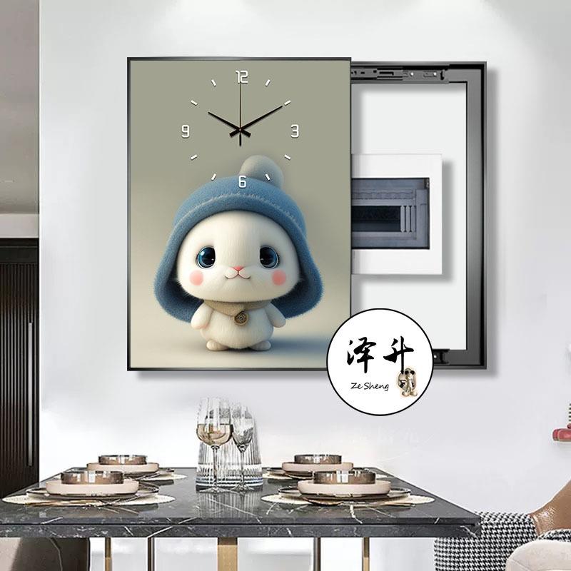 电表箱装饰画兔飞猛进弱电箱配电箱遮挡挂画电闸箱壁画电源开关画