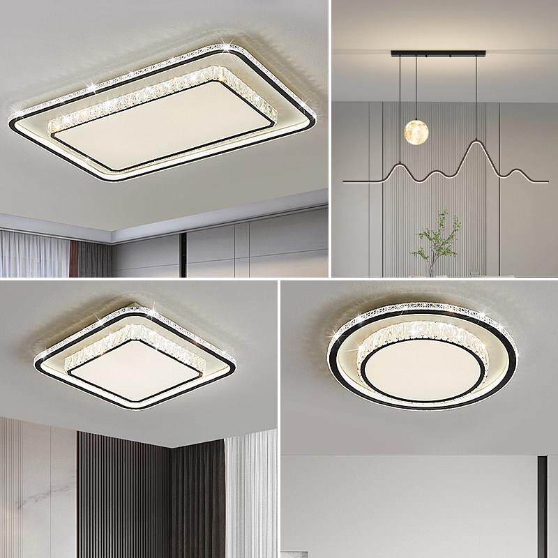 现代简约大气客厅led水晶吸顶灯 家用卧室灯2025新款灯具全屋套餐