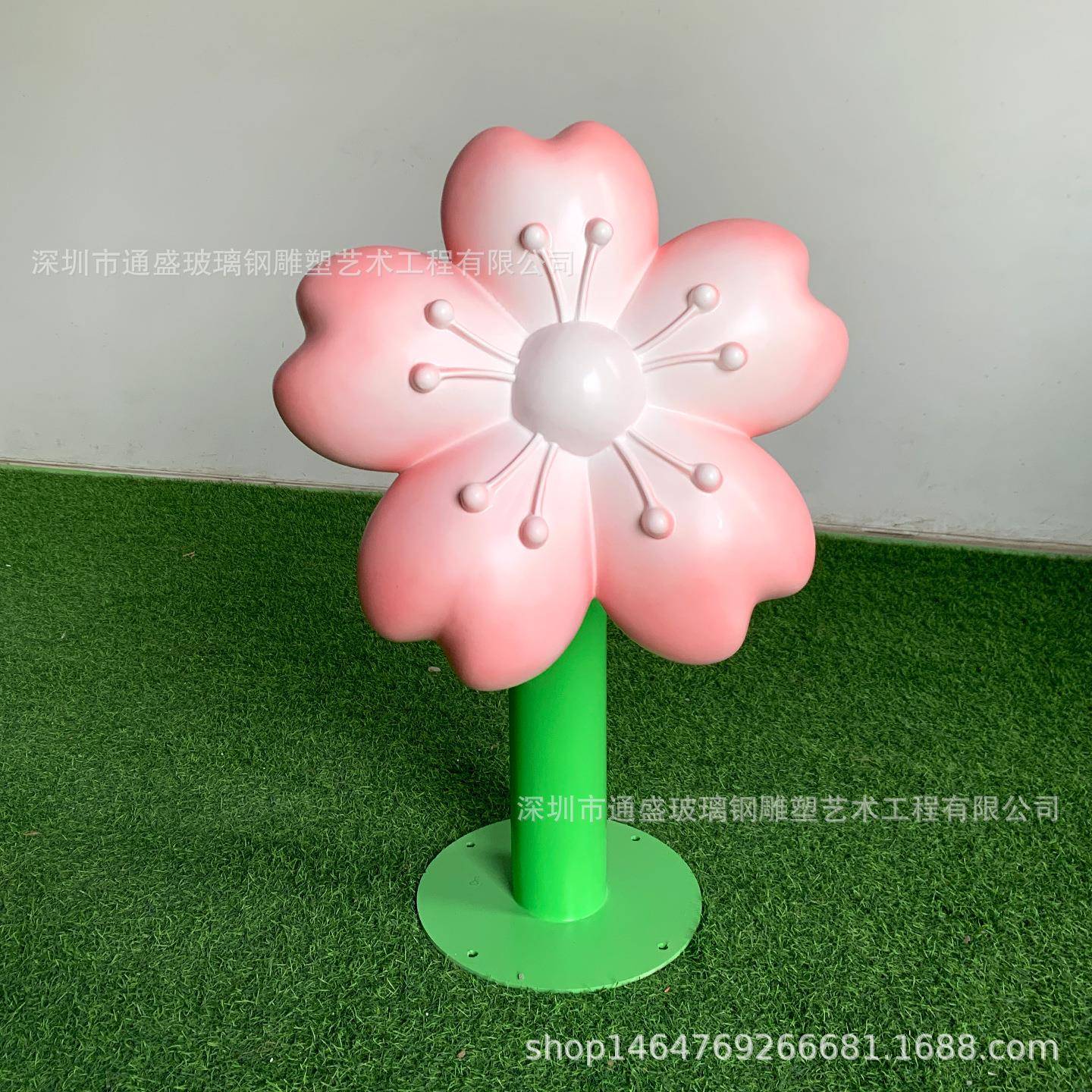 仿真玻璃钢玫瑰花雕塑商场广场美陈橱窗道具摆件软装花朵梅花模型