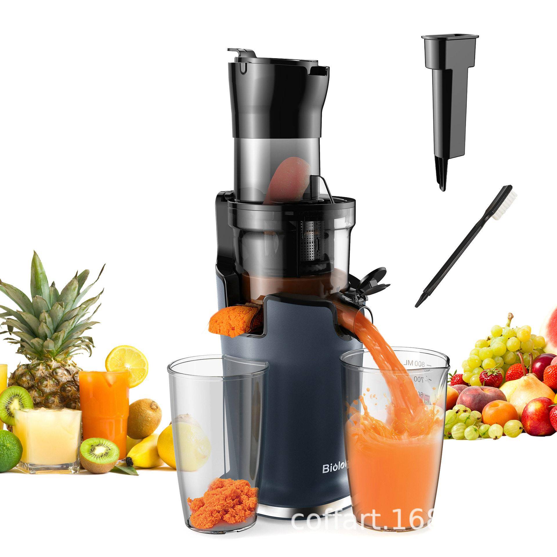 跨境外贸原汁机慢速榨汁机家用电动果汁机渣汁分离免滤Slowjuicer