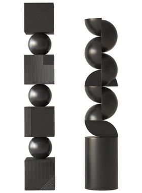 无尽之柱落地摆件酒店雕塑售楼处走了玄关空间软装抽象异形