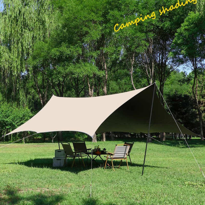 户外天幕八角加厚黑胶天幕遮阳伞黑胶防水天幕露营帐帐篷遮阳天幕