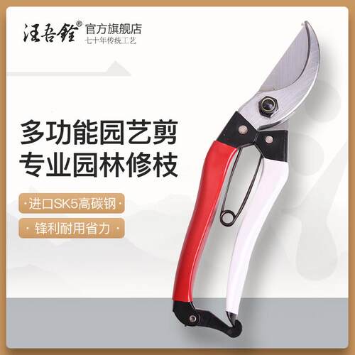 汪吾铨剪刀锋利sk5钢修枝剪粗叶园林园艺工具强力多功能果树剪刀