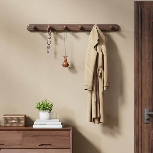 壁挂式挂钩置用客厅物衣7568GYG架墙上实木挂衣架卧室玄家关衣架