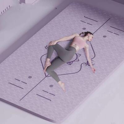 Women Yoga Mat Non Slip Eco Friendly Fitness Exercise Mat Pi