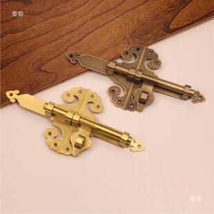 老式门门栓中式复配件式老老款木锁扣古大门祥云古建别墅门栓锁加