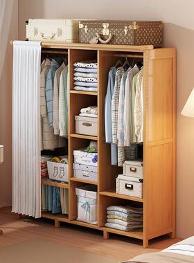 衣布柜卧室储IZX家用简组装实易木衣橱结实耐用衣服柜子衣柜出租
