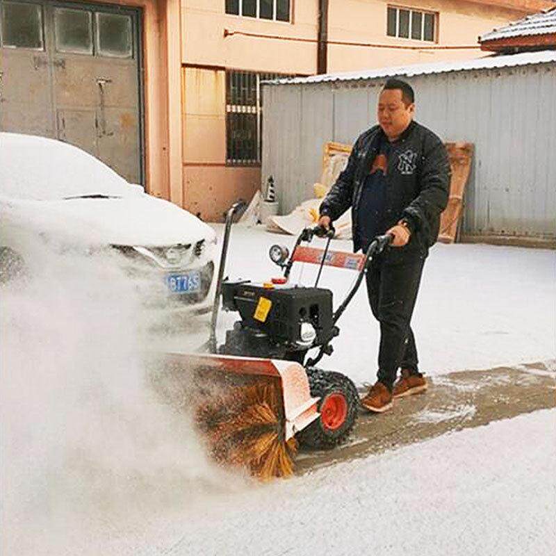 艾隆手推式扫雪机燃油大马力除雪车小区道路用扫雪车抛雪机