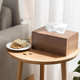 简约纸巾盒餐厅整理家用木抽纸盒纸巾乌檀酒店盒高级客厅收纳创意