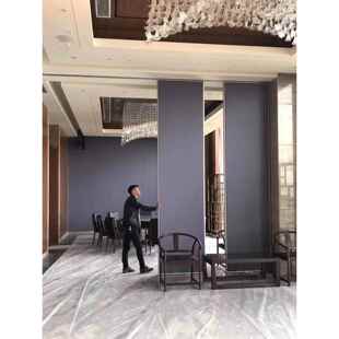 酒店隔墙私人房间活动隔墙酒店包厢隔音吊轨推拉门宴会厅活动折叠