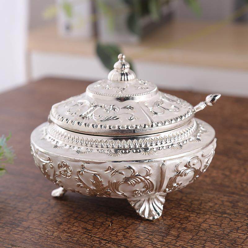 2023新款复古欧式花式糖盅 合金工艺品家具 酒店家居调味品罐