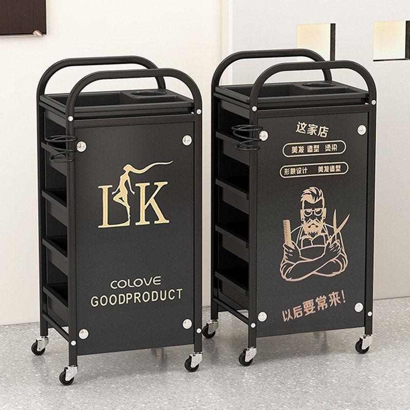 新款理髲店手推车发廊剪烫染专用工具柜一体式高级网红复古美发车