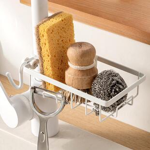 厨房水龙头置物架洗碗洗菜池水槽沥水架海绵刷钢丝球抹布收纳架子