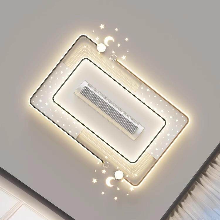 2025新款客厅吸顶灯现代简约风扇灯灯具组合全屋套餐三色无极调光
