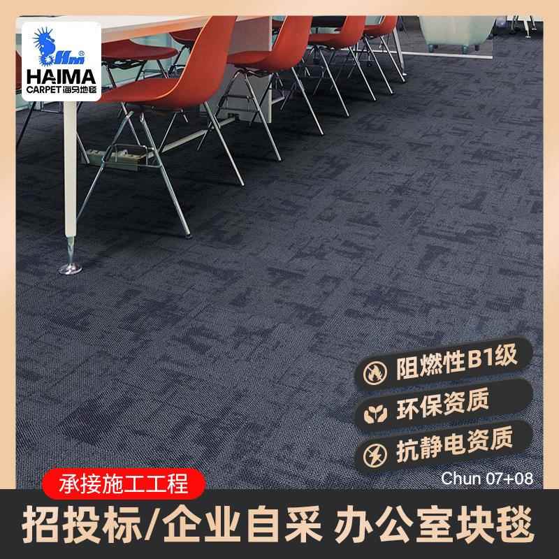 海马商用办公室地毯方块拼接块毯静音阻燃满铺酒店公司写字楼地毯
