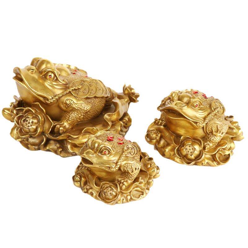 杨铜记工艺品摆件新款金蟾铜器三足蟾荷叶金蟾荷花蟾