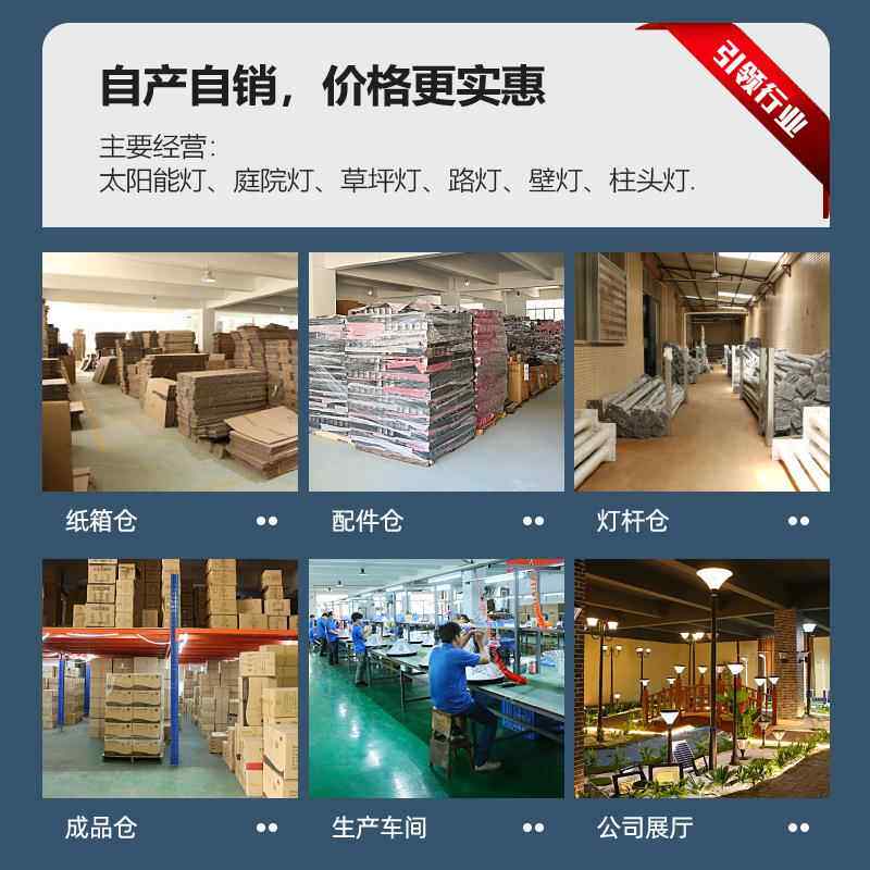 太阳能壁灯led户外水ZC-BD100别墅大灯葡萄架庭院门家用室外防围