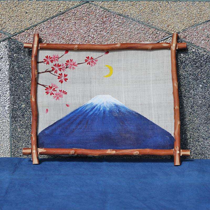大理手工苎麻桌面摆件家居装饰品客厅房间文艺田园手绘画直销